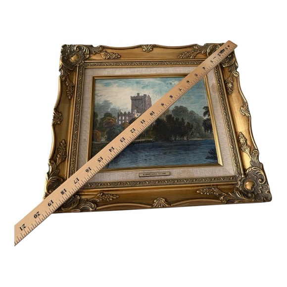 Vintage Blarney Castle Ireland Framed Print Gold Ornate Mid Century  Art 15X13 - Picture 5 of 14